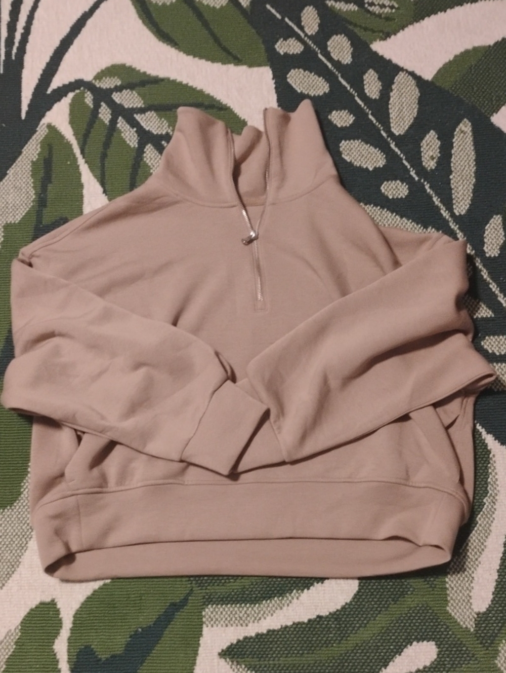 Old Navy Active Bounce Fleece Zip Pullover in Taupe